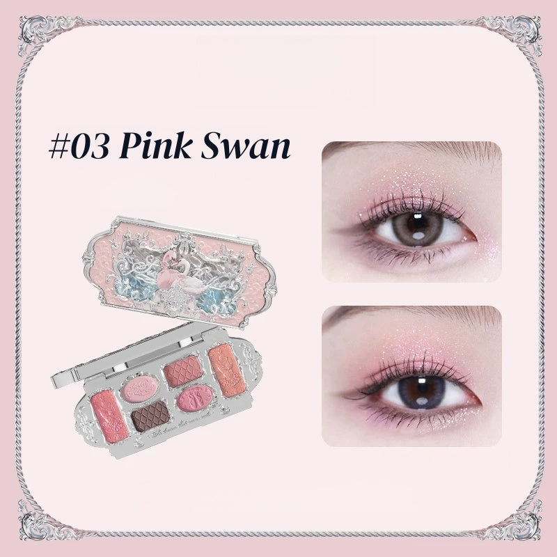 Flower Knows Swan Ballet Collection 6-color Eyeshadow Palette T5919