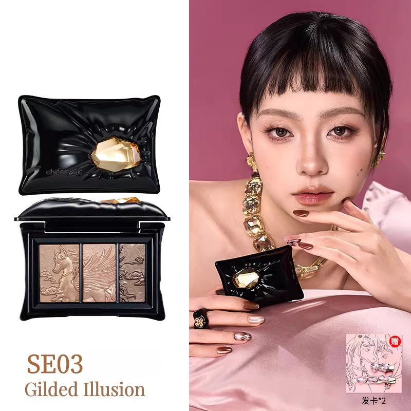 QianYan Pillow Gem Collection Highlighter & Eyeshadow Palette T5549