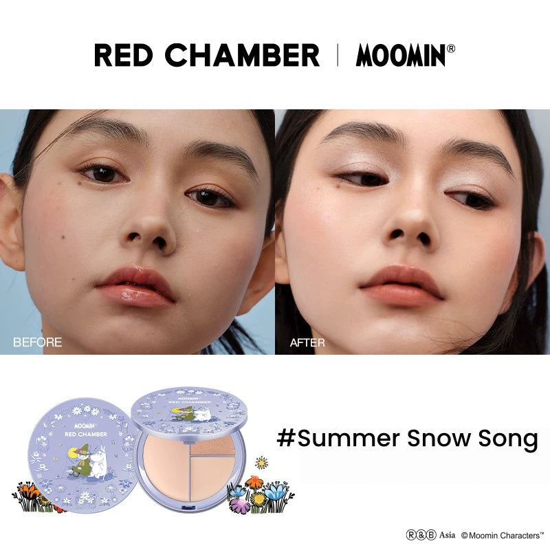 RED CHAMBER X Moomin Multi-use Makeup Cream & Highlighter & Lipstick T5757