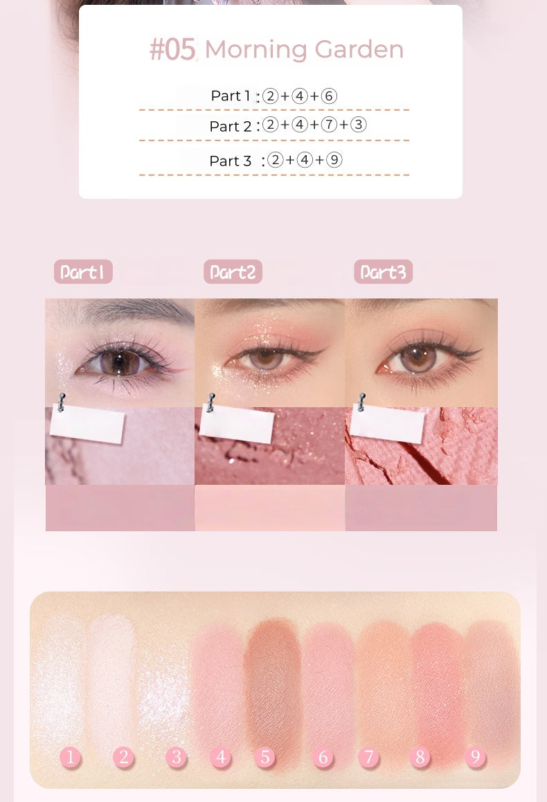 GOGO TALES Magnetic Sliding Cover Smoky Eyeshadow Palette T5234