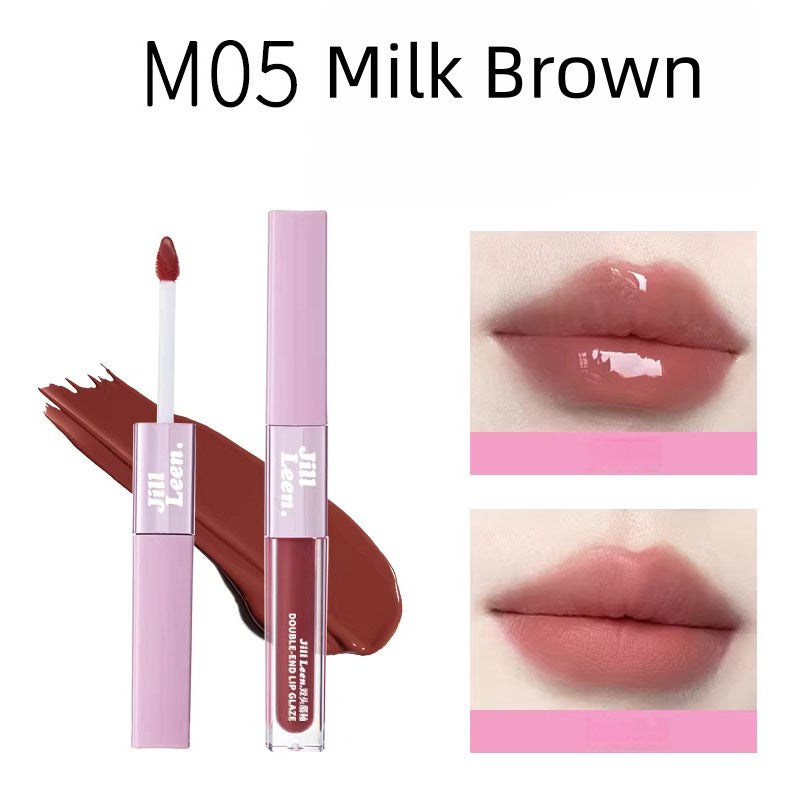 JILL LEEN Long-wear Matte & Glossy Double-head Lip Glaze T5618