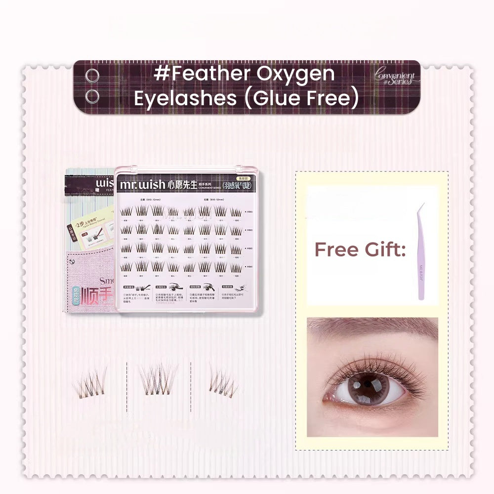 MR.WISH X Fluffy Lili Short Natural Glue-free False Eyelashes T5651