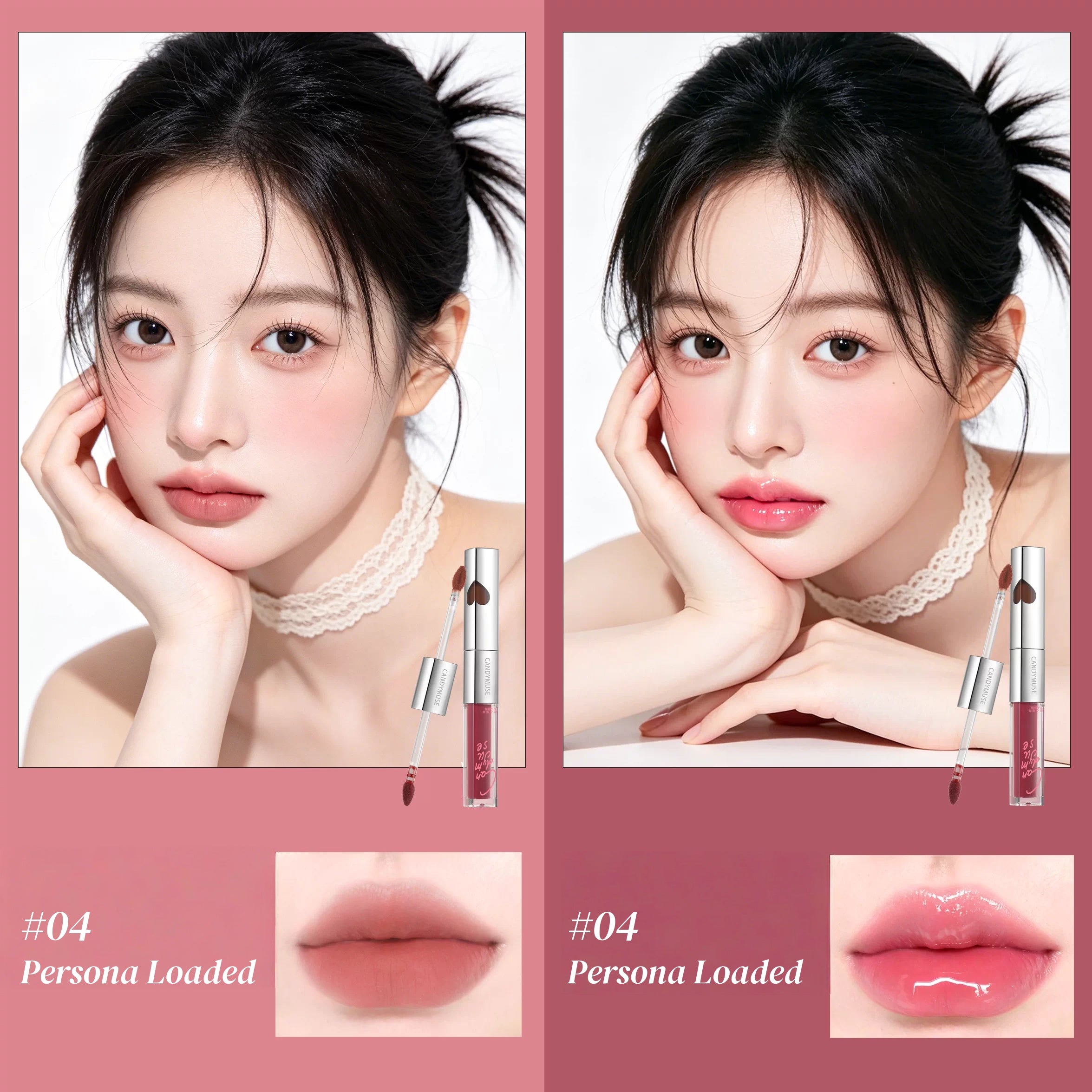 CANDY MUSE Two-color Player Double-head Lip Glaze T5804