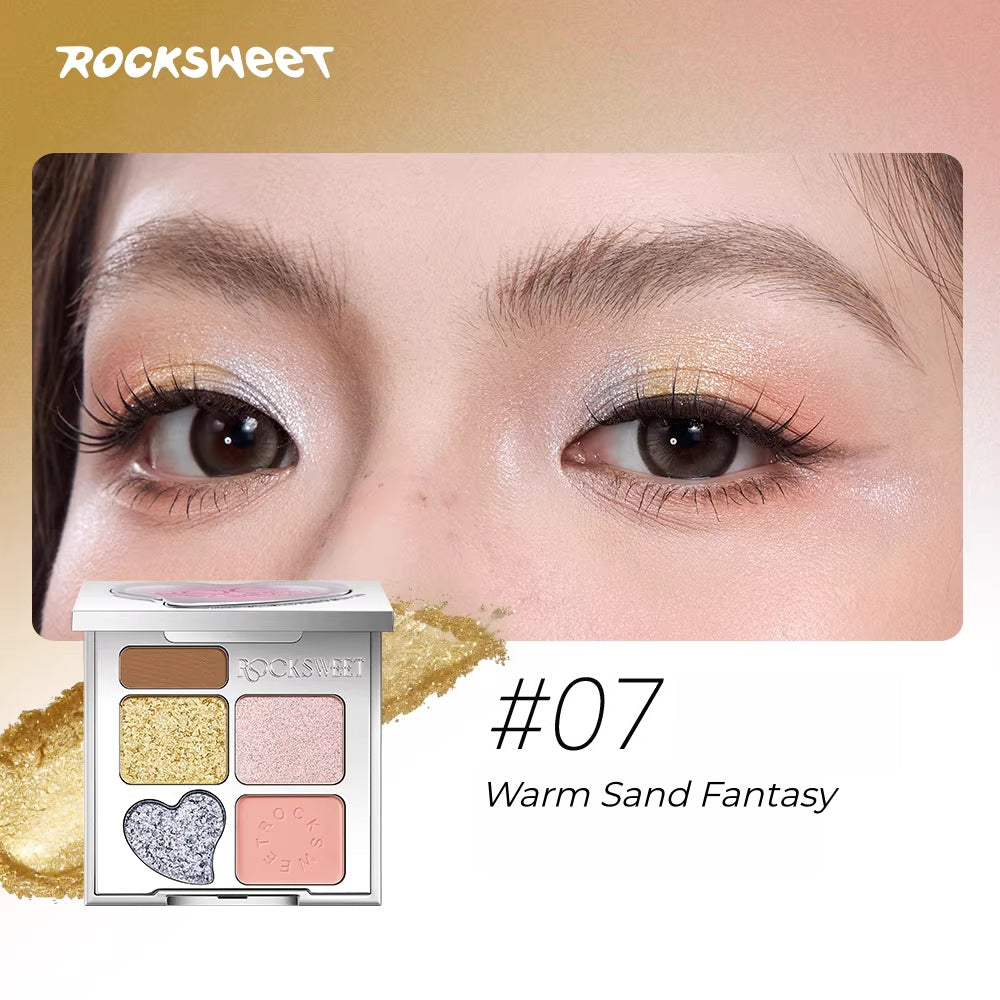 ROCK SWEET Rhythmic Fantasy Collection 5-color Eyeshadow Palette T5655