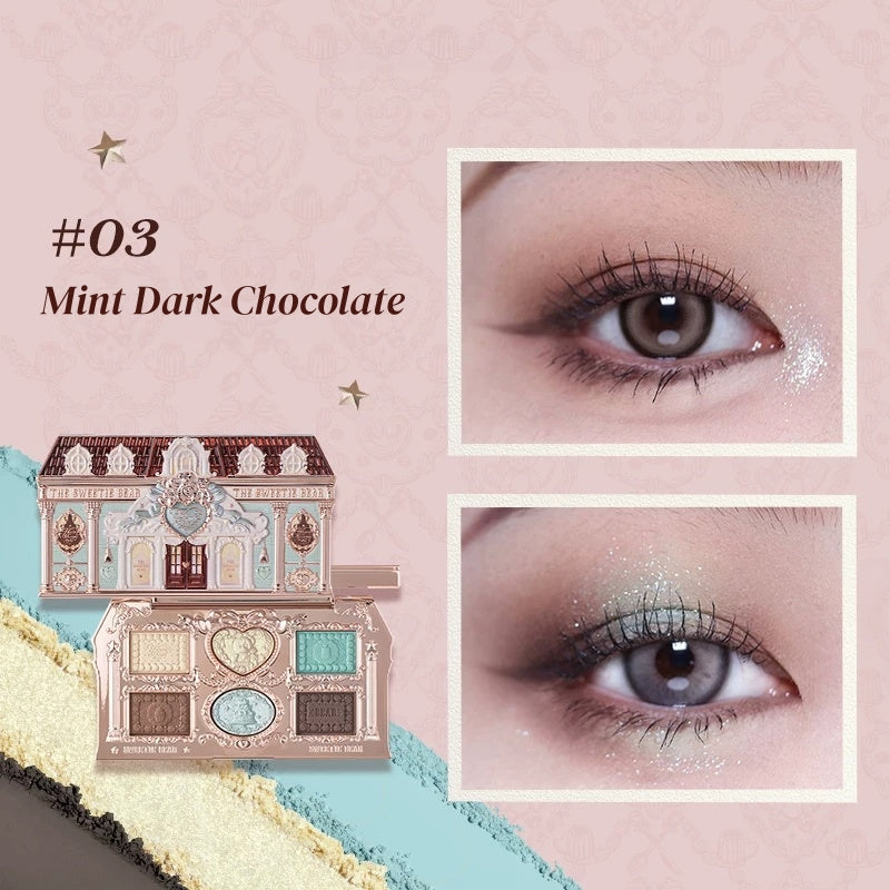 Flower Knows Sweetie Bear Collection 6-color Eyeshadow Palette T5931