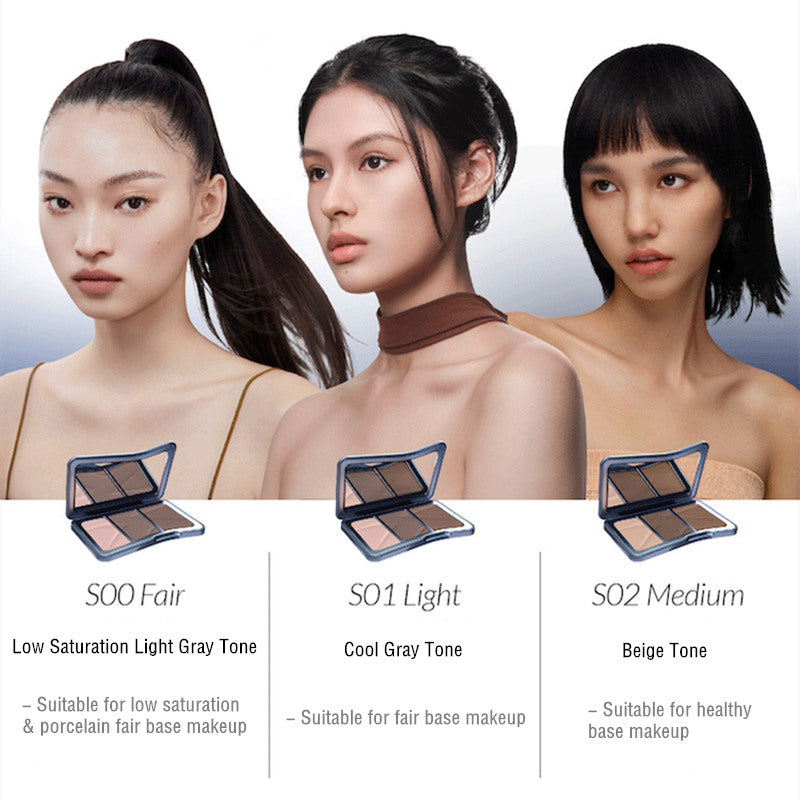 KALEIDOS Symphony Tricolor Matte Contour Palette T3532