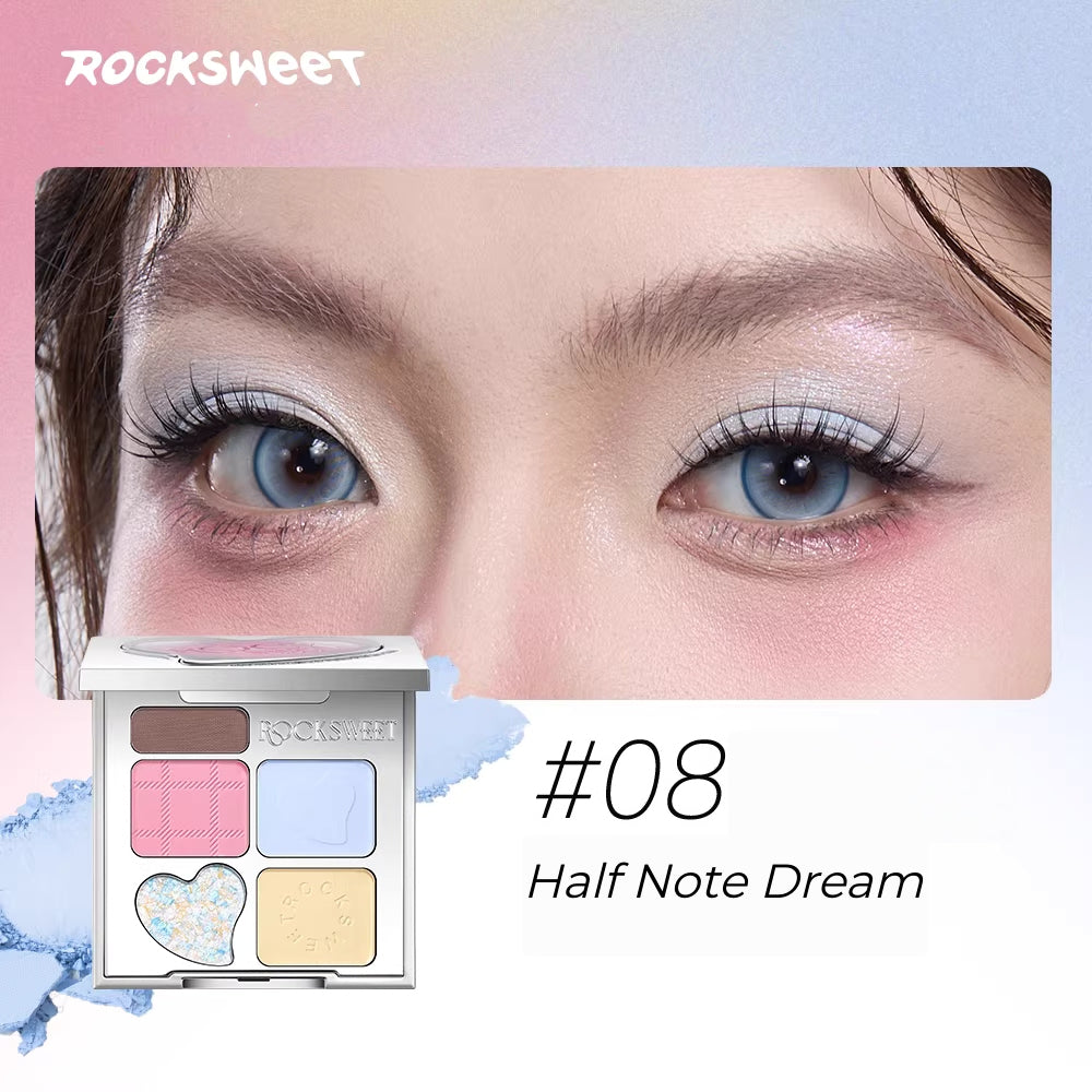 ROCK SWEET Rhythmic Fantasy Collection 5-color Eyeshadow Palette T5655