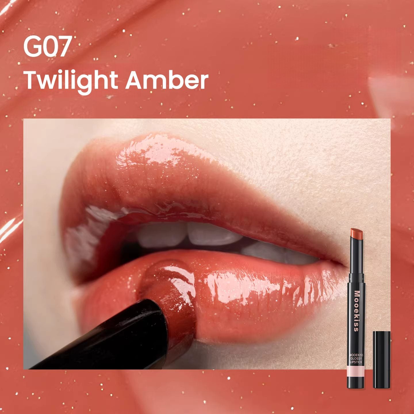 MOOEKISS Dipeptide Essence Long-wear Glossy Lipstick T5605