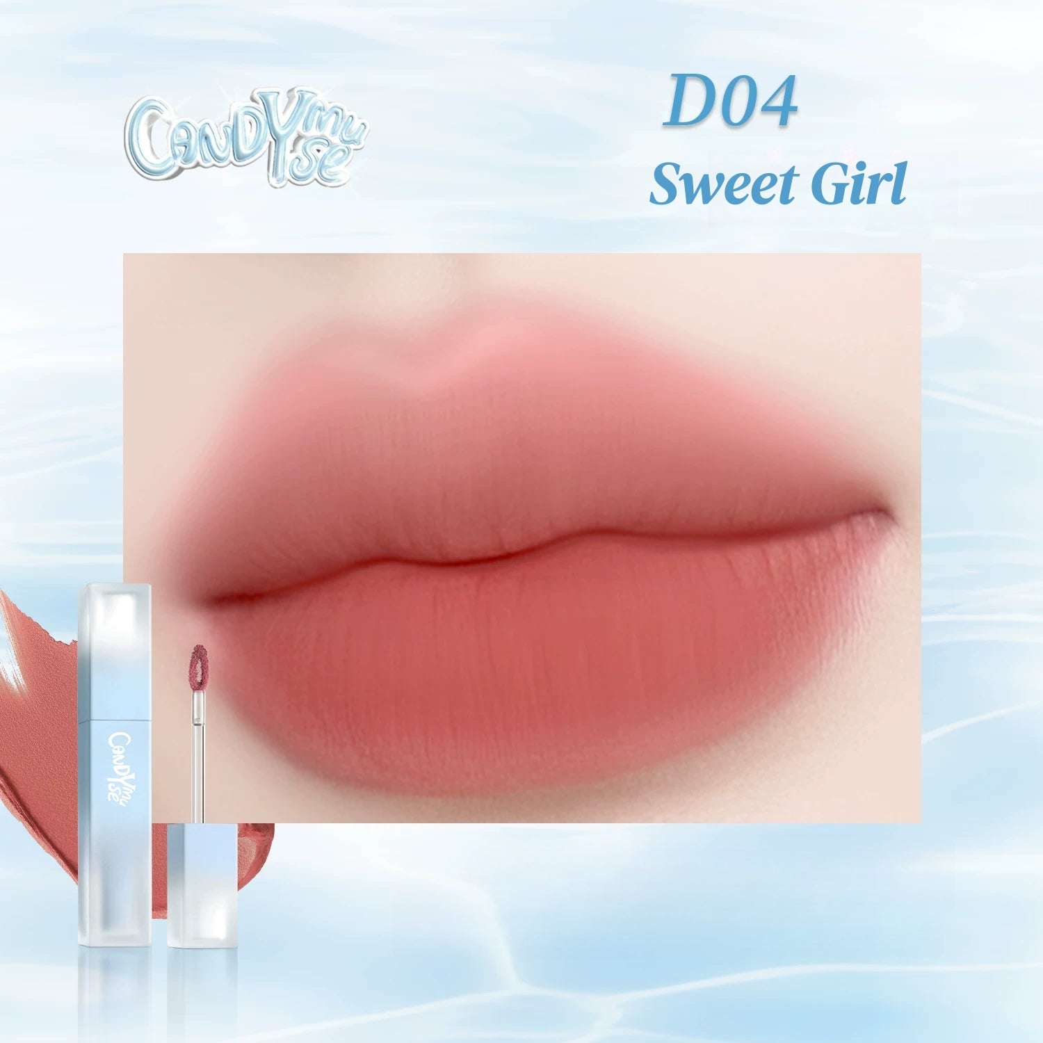 CANDY MUSE Water Bubbles Collection Matte Moist Lip Glaze T5805