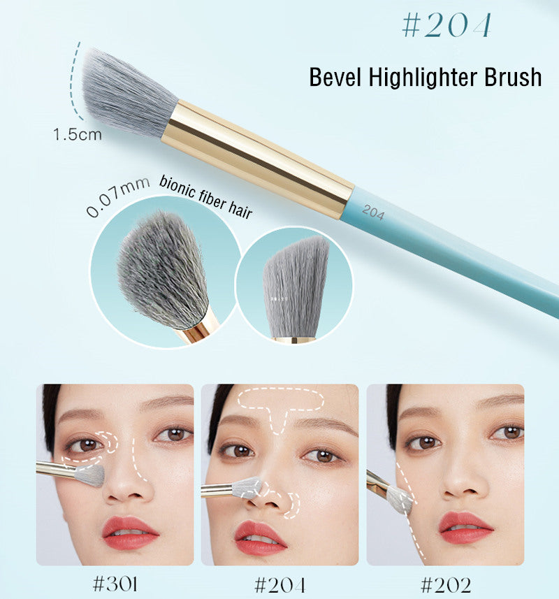 TIMAGE Professional Highlighter Shadow Brush 3 Pcs Set T3336