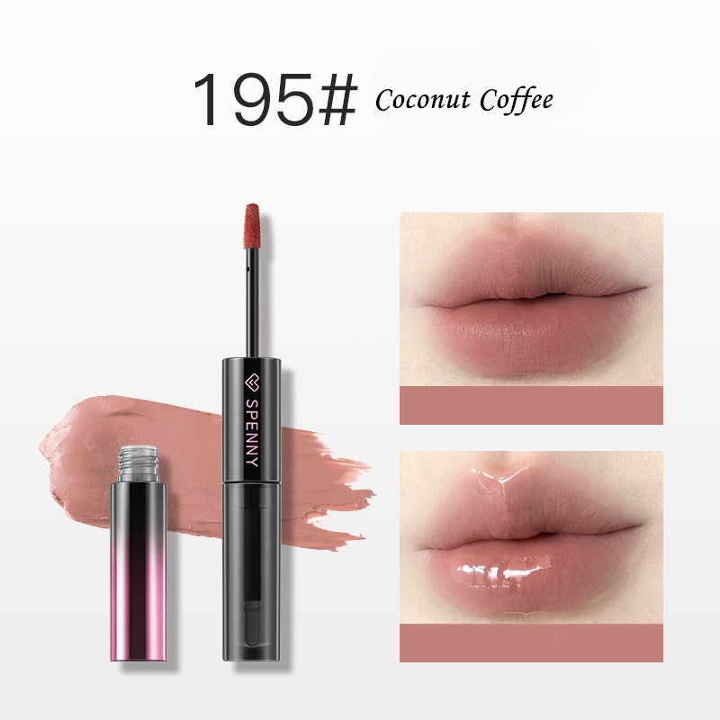 SPENNY Double-end Long Wear Matte & Mirror Lip Glaze T4362
