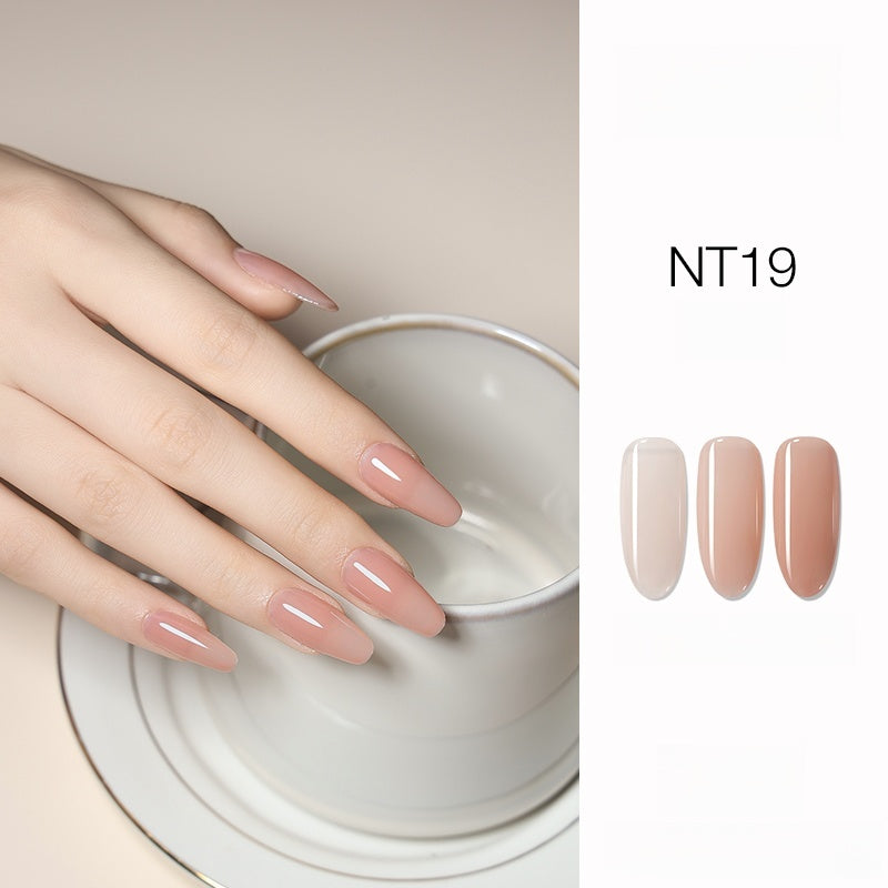 DANZHIHE 12g Semi-transparent Nude French Jade Gel Polish T4839