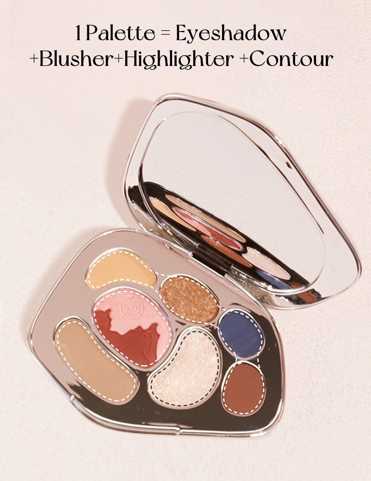 CATKIN Silver Mirror 7-color All-In-One Makeup Palette T5027