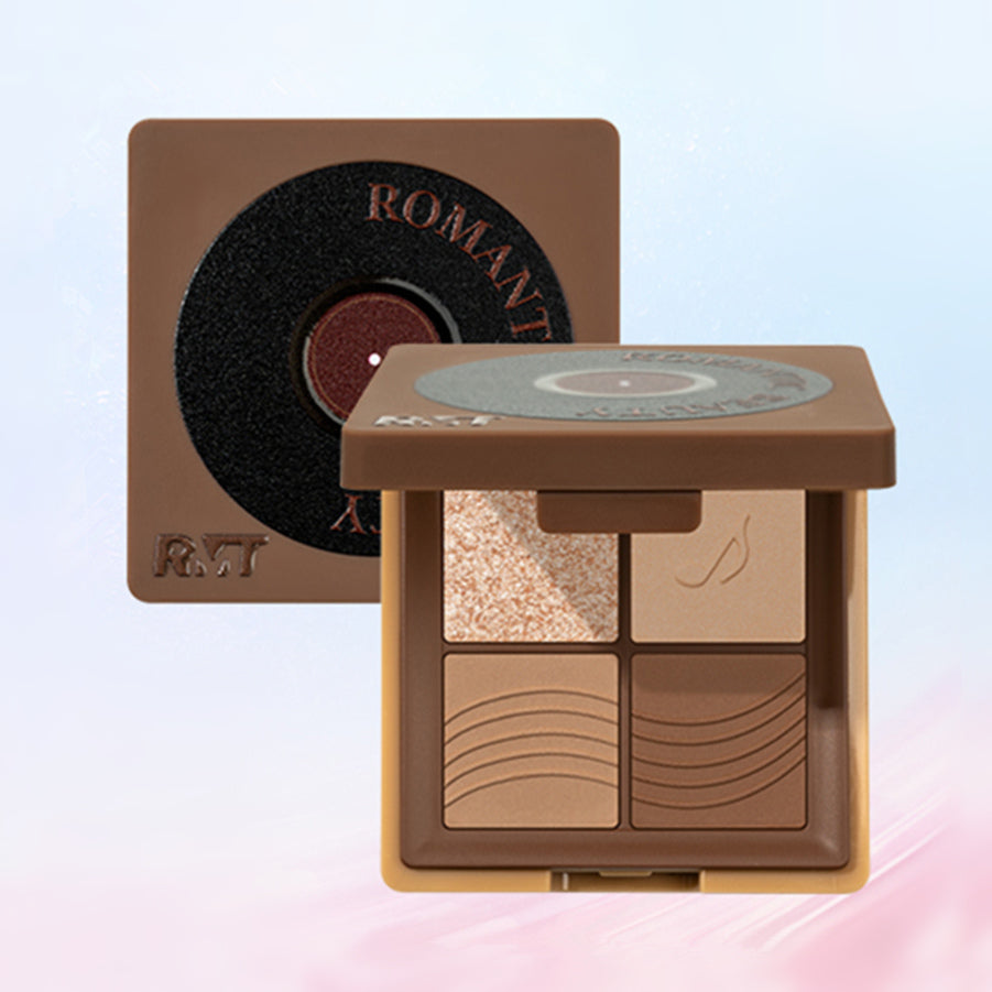ROMANTIC BEAUTY Vinyl Record 4 Color Eyeshadow Palette T3882