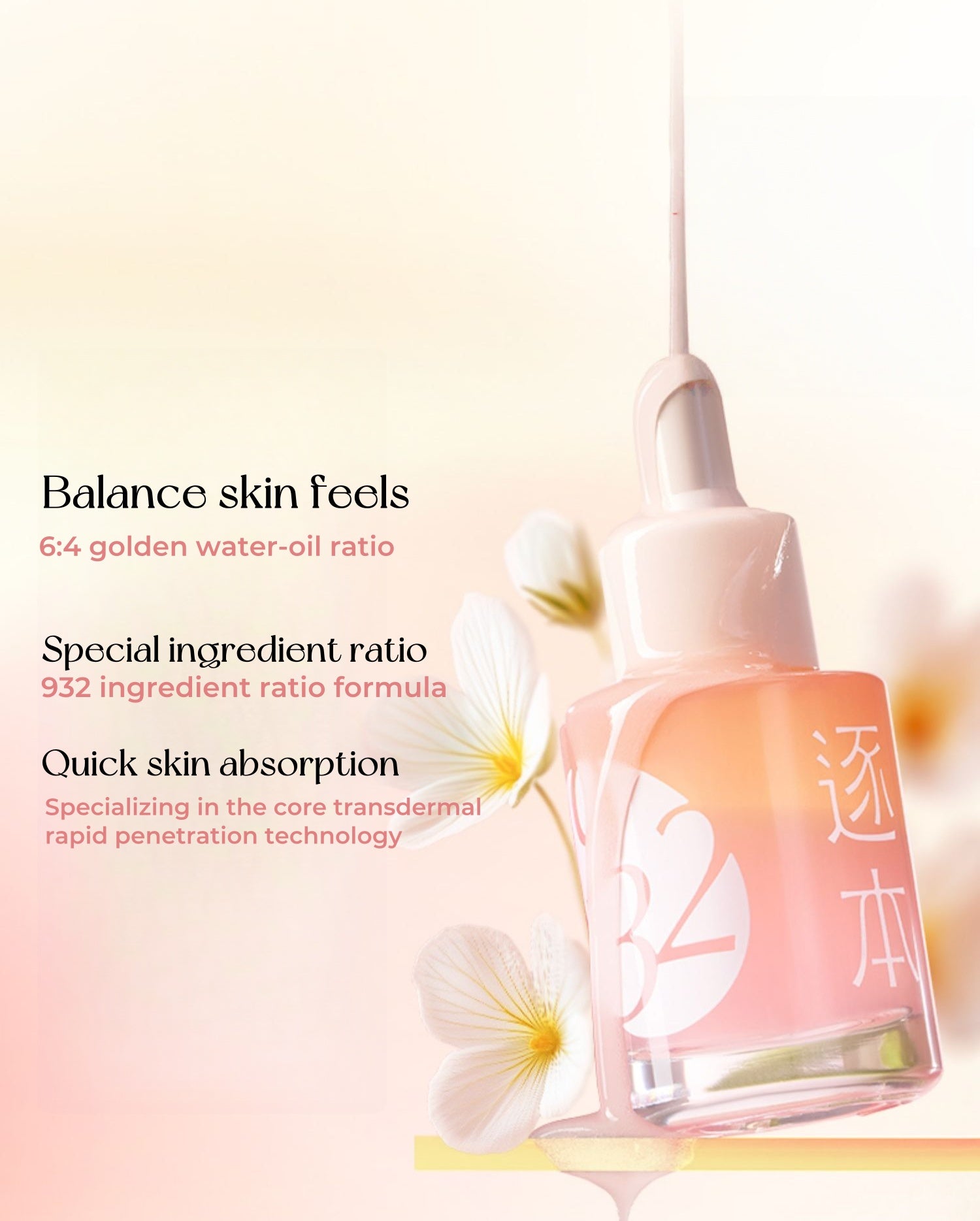 ZHUBEN White Tea & Rose Double-Layer Essential Oil T4834