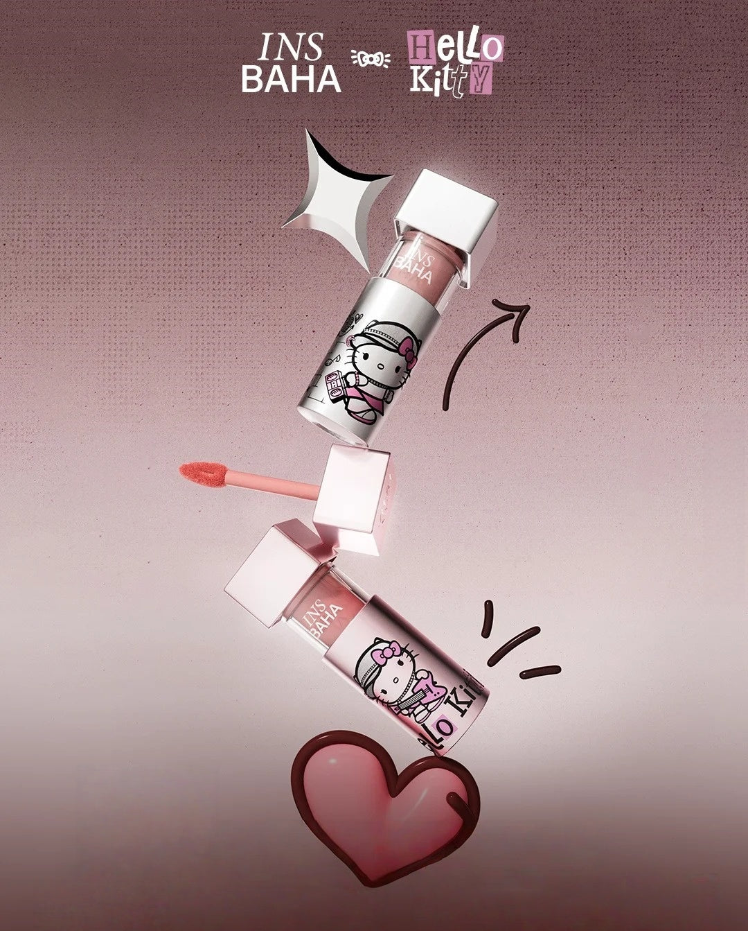 INSBAHA X Hello Kitty Punk 3 Pcs Makeup Set T4608