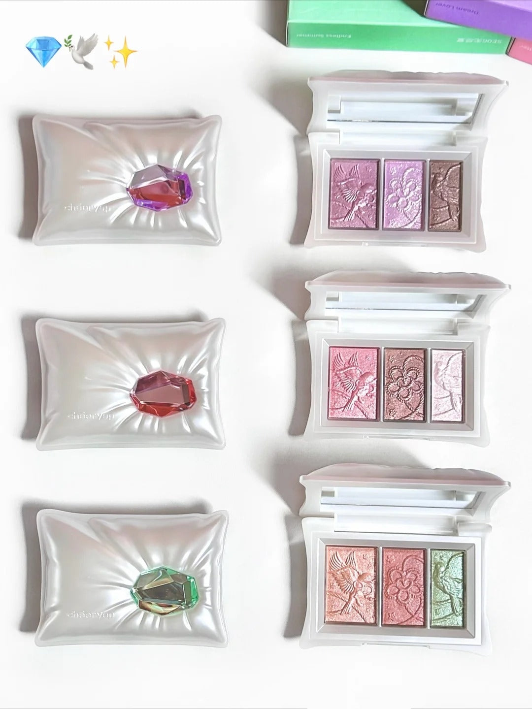 QianYan Pillow Gem Collection Highlighter & Eyeshadow Palette T5980