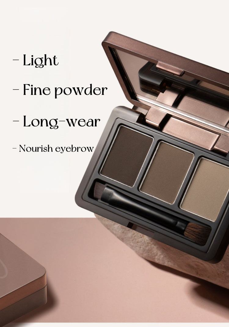 BABREA Waterproof Long-wear 3-color Eyebrow Powder T5033