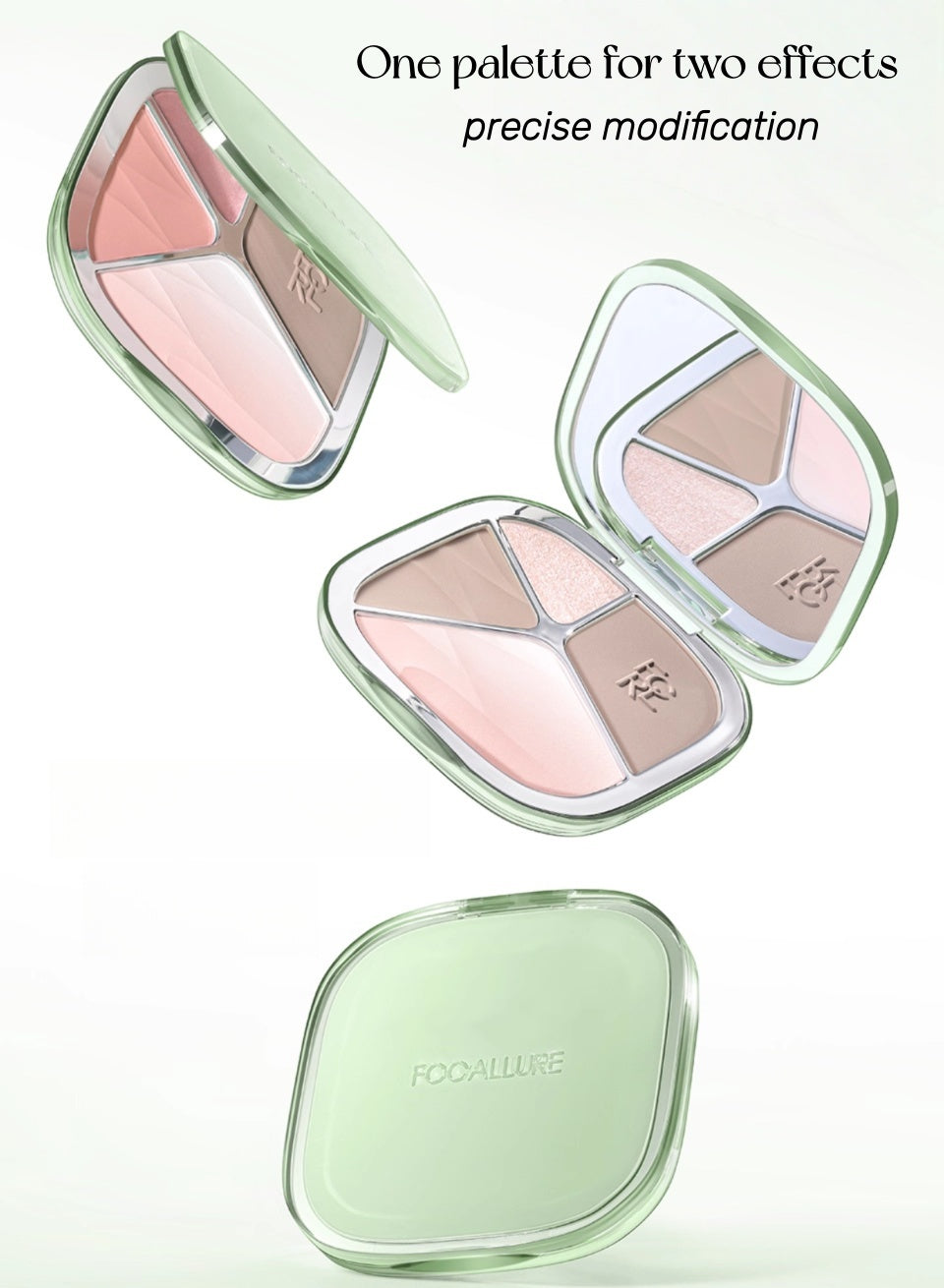 FOCALLURE 4-color Highlighter & Contour Makup Palette T5335