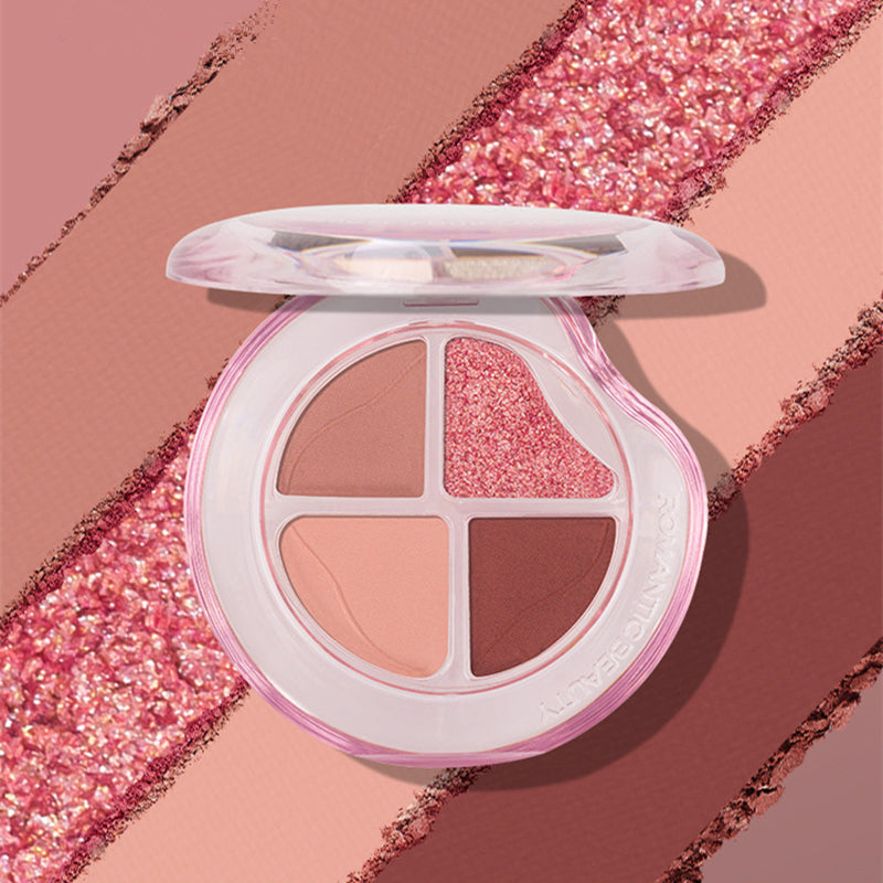 ROMANTIC BEAUTY Pink Bubble 4 Color Eyeshadow Palette T3881