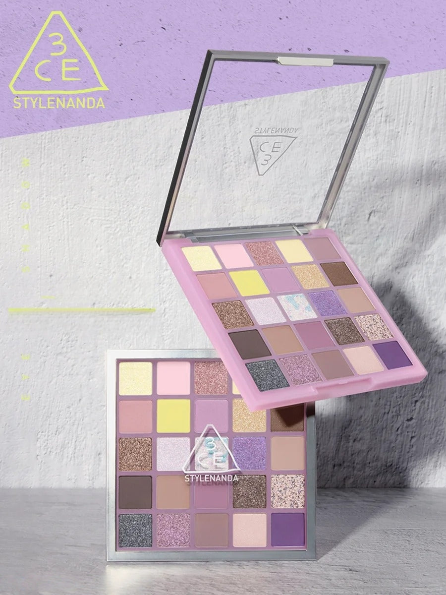 3CE 25-color Eyeshadow Makeup Palette #Lavender Unfold T5444