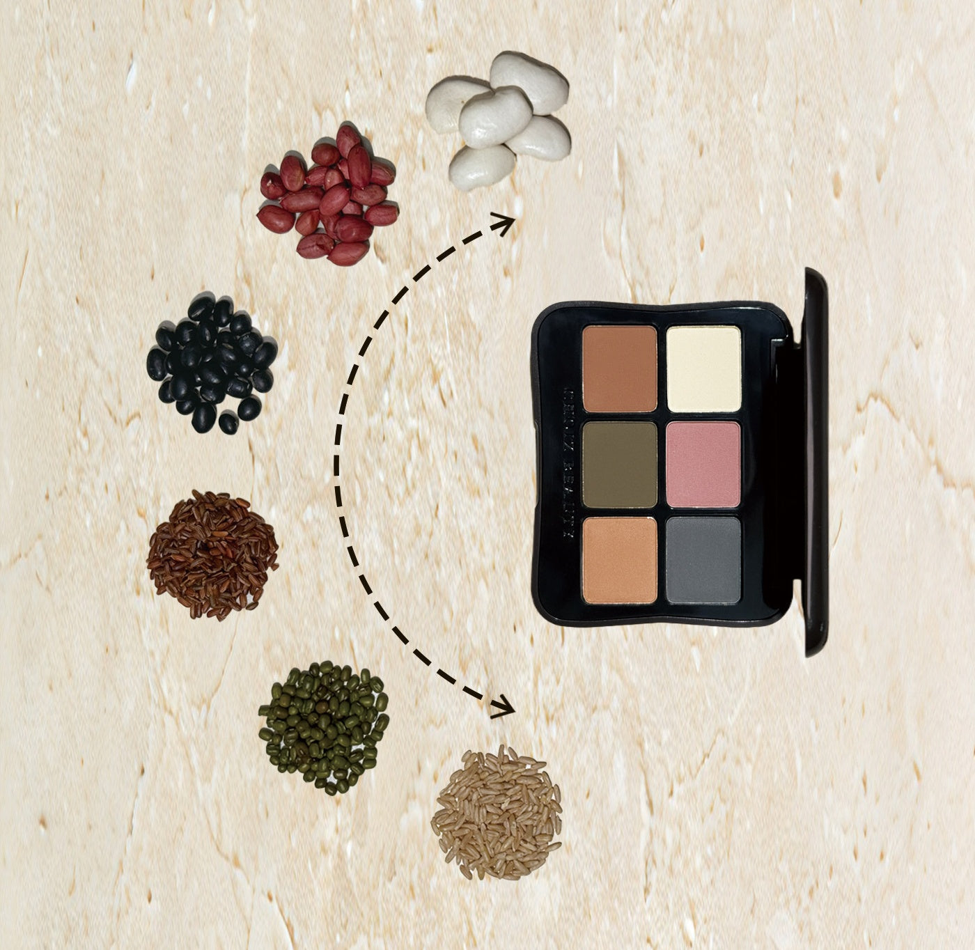 CHOIZ BEAUTY 6-color Five Grains Eyeshadow Makeup Palette T5731