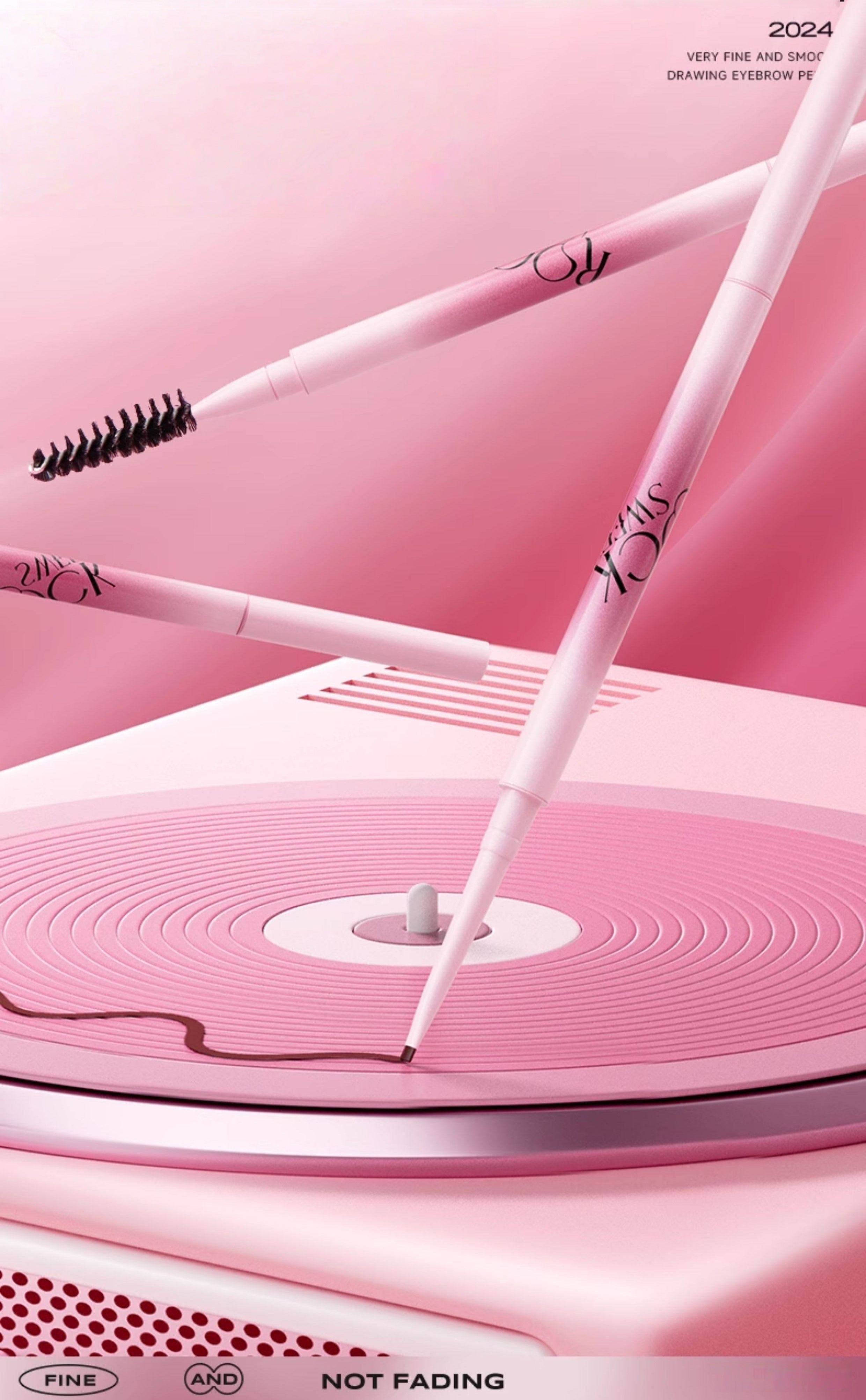 ROCK SWEET Waterproof Smooth Double-head Eyebrow Pen T5547