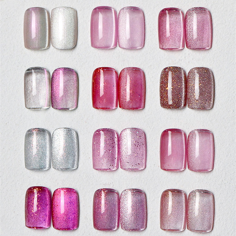 KellyKessa 15ml Cherry Blossom Dream Fireworks Cat Eye Gel Polish T4053