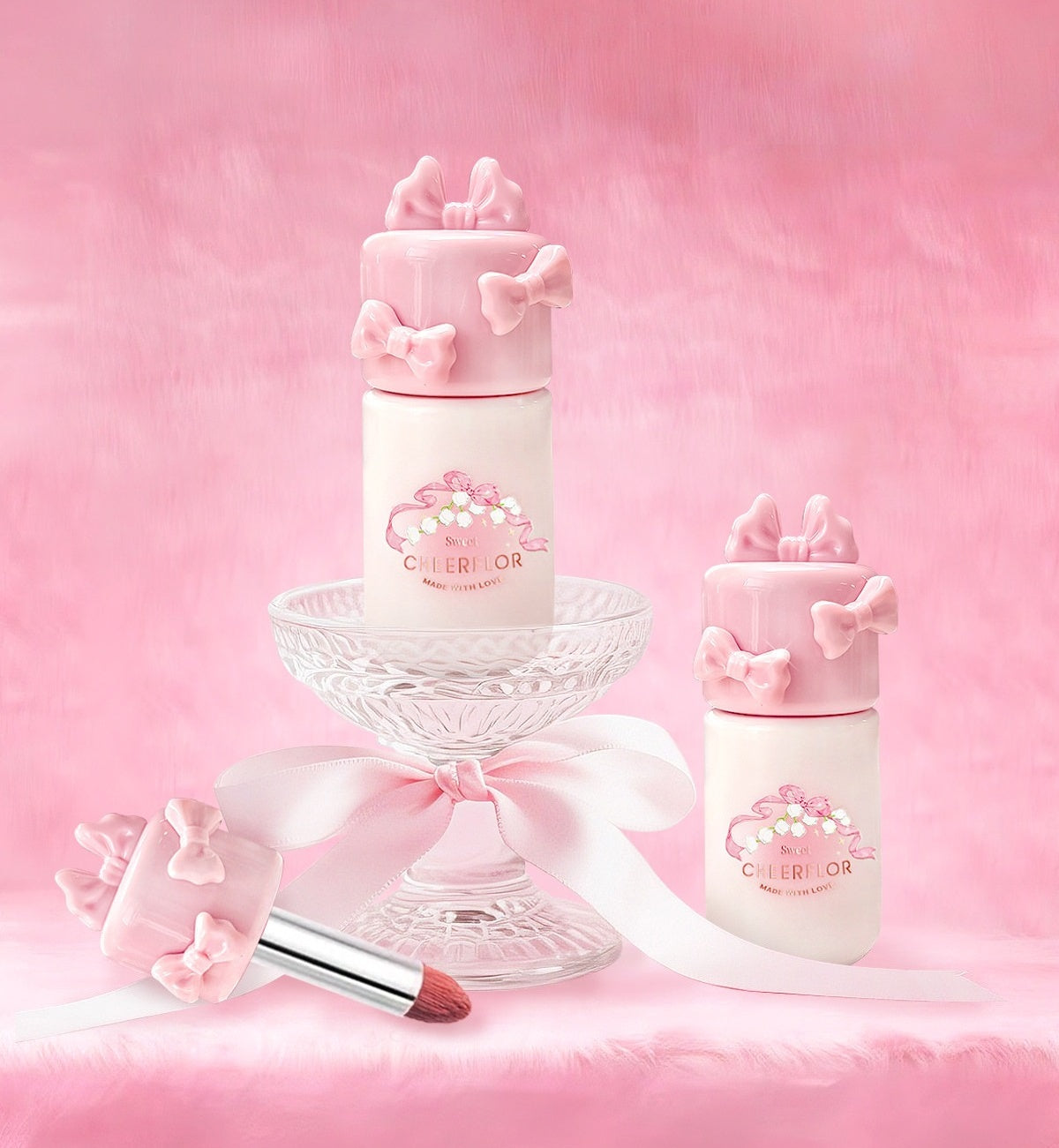 CHEERFLOR Girl's Bowknot Collection Velvet Matte Multi-use Makeup Cream T5562