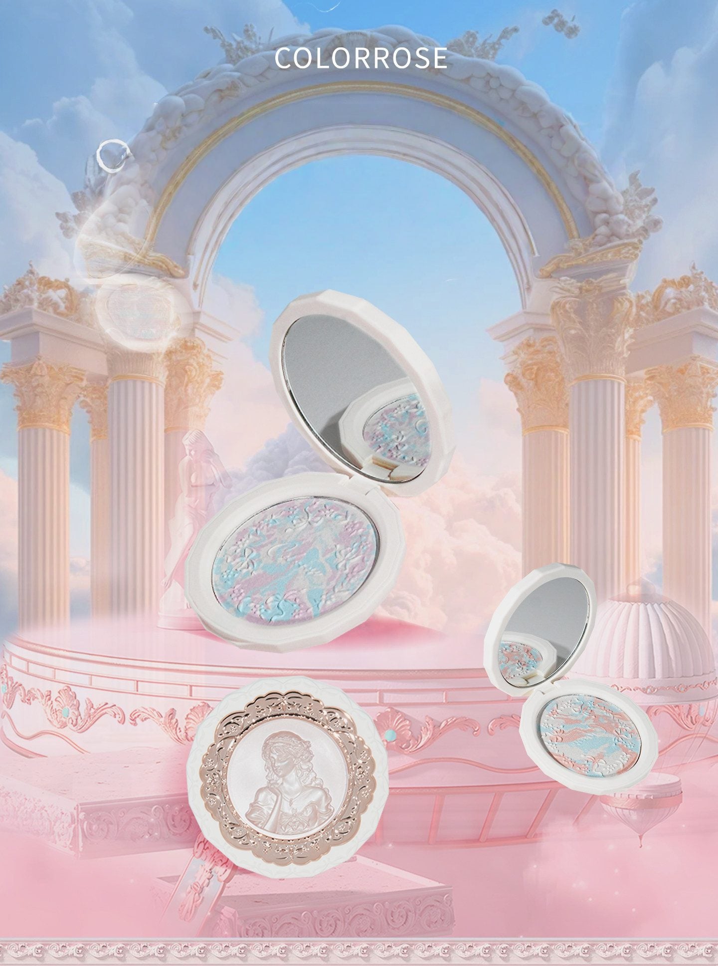 COLORROSE Waterproof Oil-control Sunscreen Pressed Powder T5584