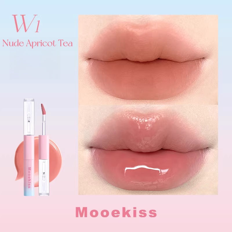 MOOEKISS Pink Blue Collection Double-head Matte & Matte Lip Glaze T5667