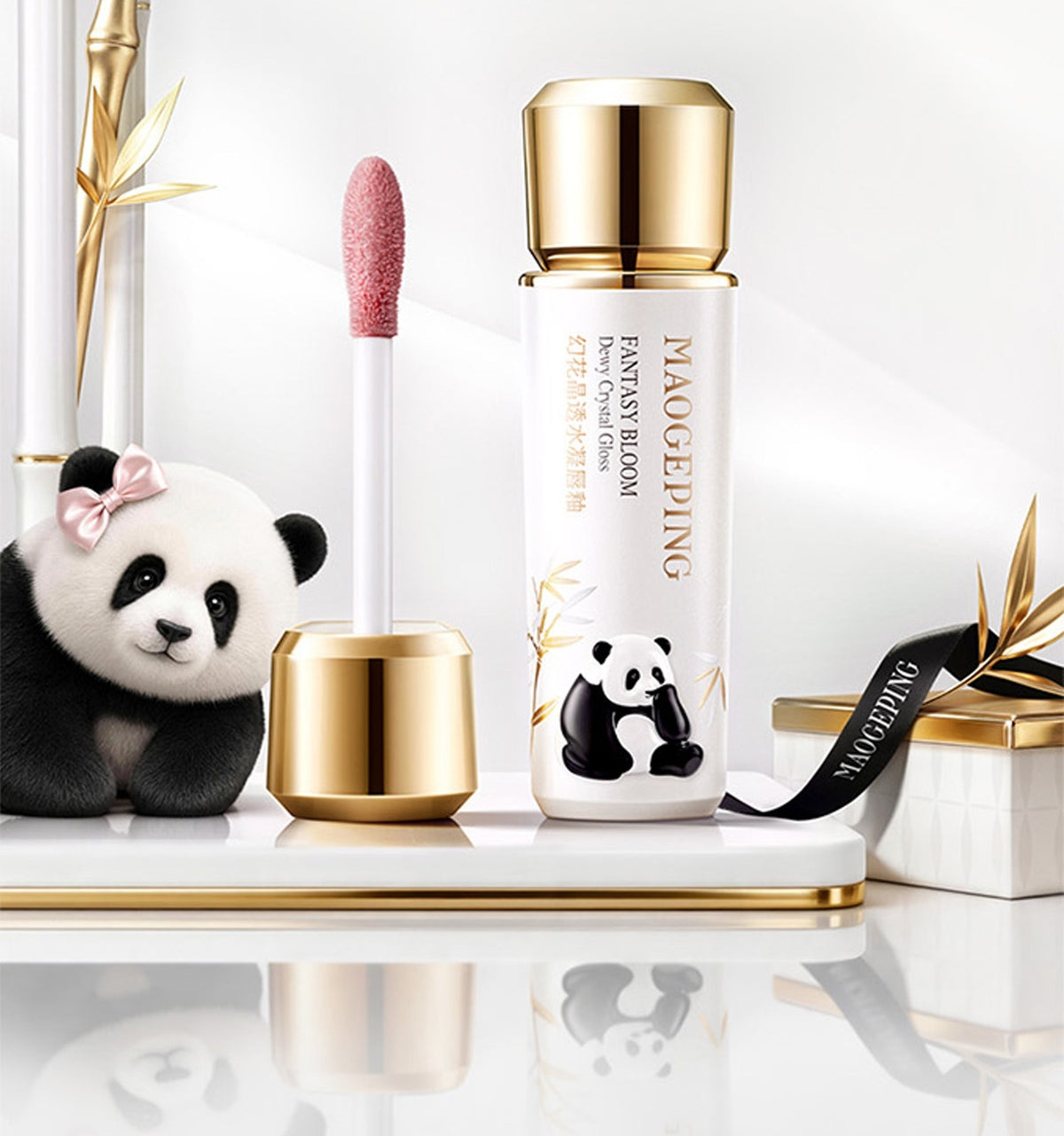 MAOGEPING X Panda Creation Glossy Lip Gloss T5990