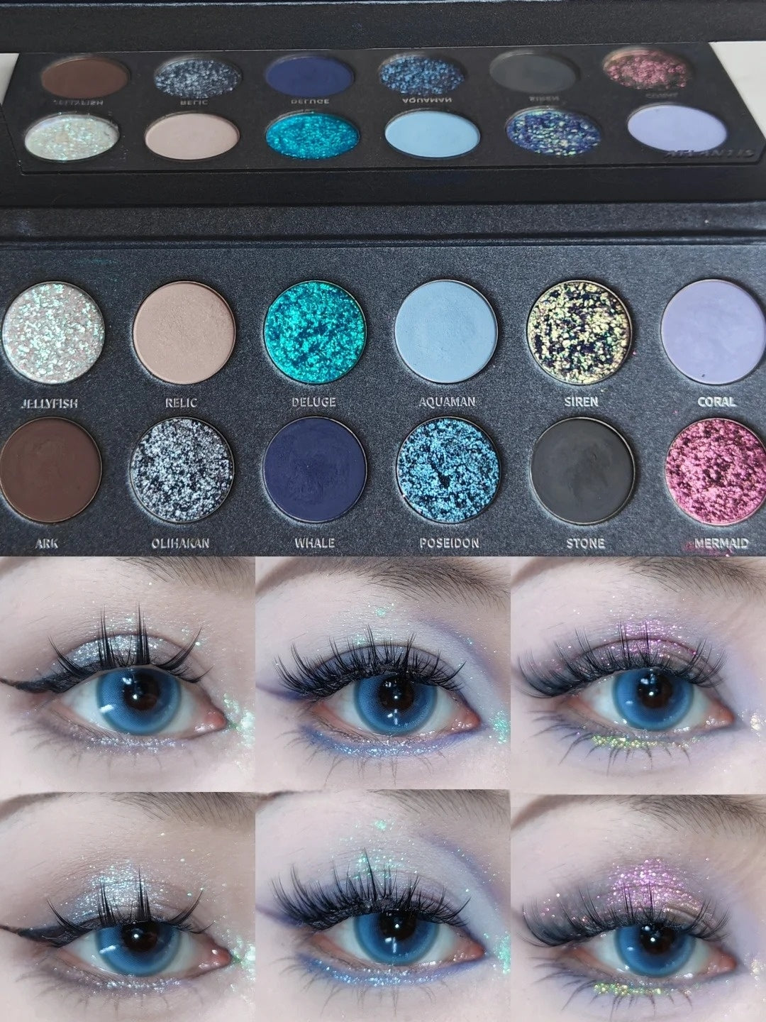 KRYPTEIN COSMETICS ATLANTIS 12-Color Chameleon Eyeshadow Palette T4214