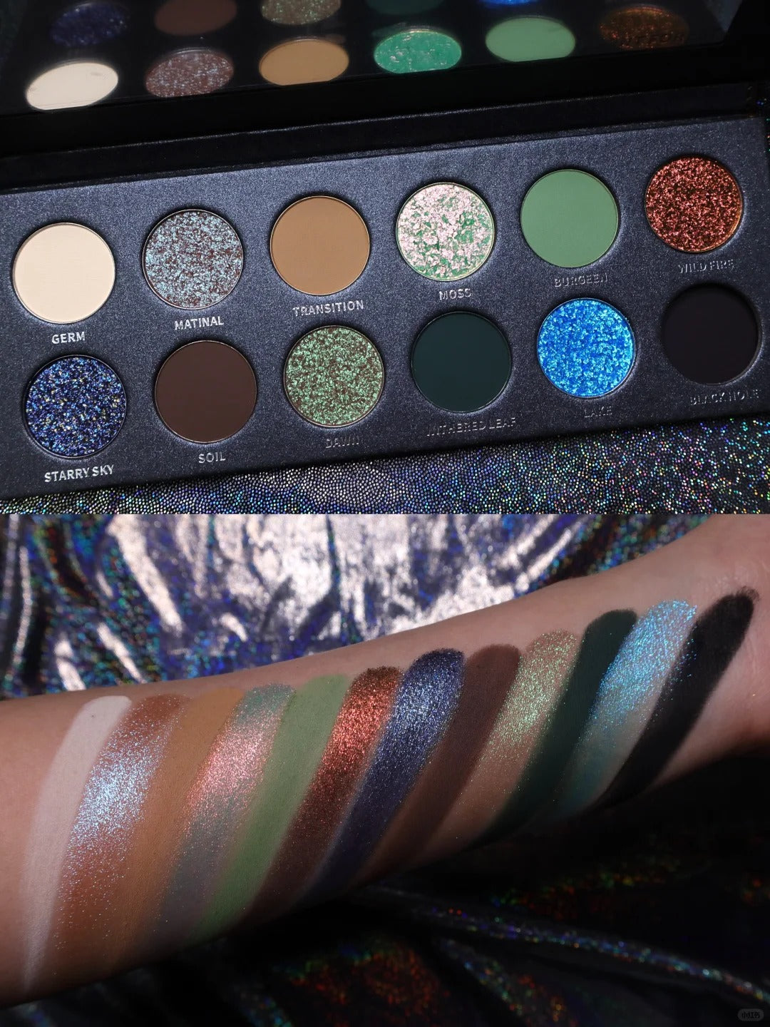 KRYPTEIN COSMETICS BURNT FOREST 12-Color Chameleon Eyeshadow Palette T4584