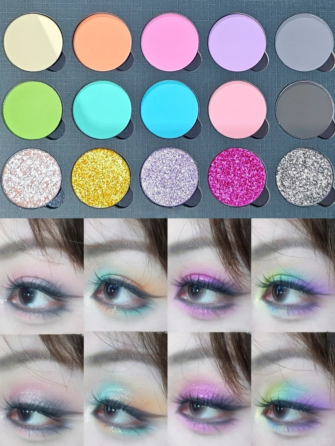 CHOIZ BEAUTY 15-color Porcelain Glazes Eyeshadow Palette T5728