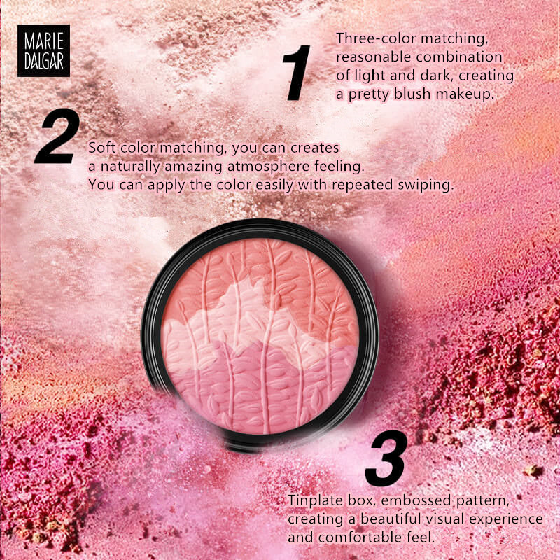 أحمر خدود مطفي ثلاثي الألوان من ماري دالغار T3717