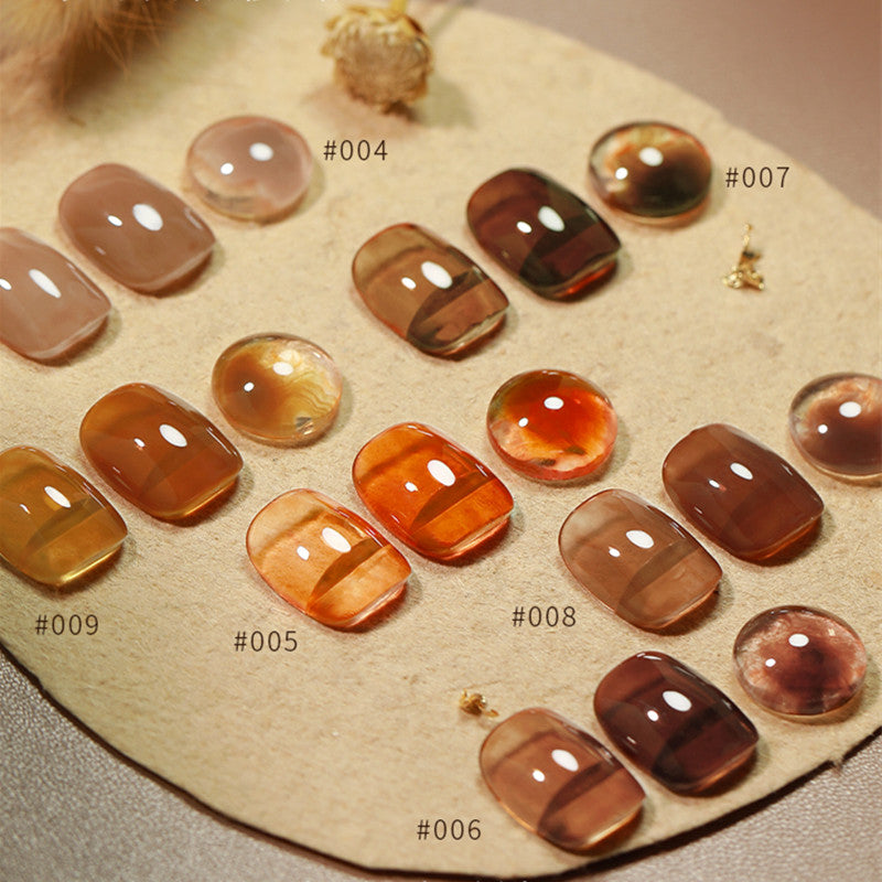 KaSi 15ml Long Lasting Amber Collection Ice Transparent Gel Polish T4047