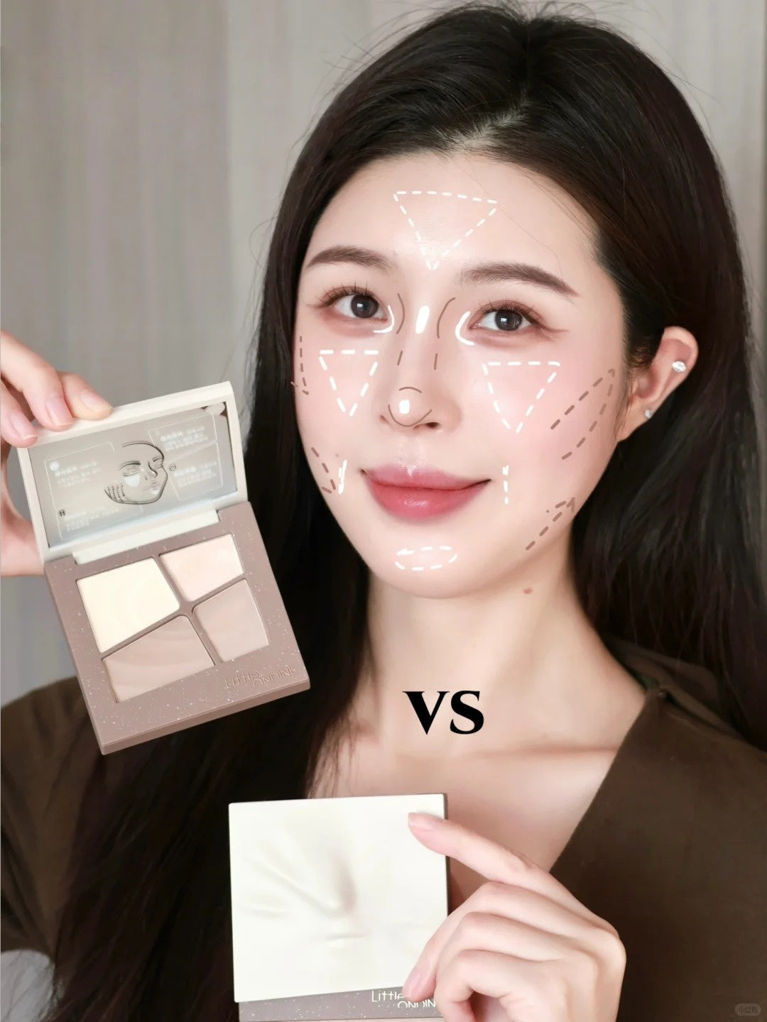 LITTLE ONDINE Contour & Highlighter Makeup Palette T5445