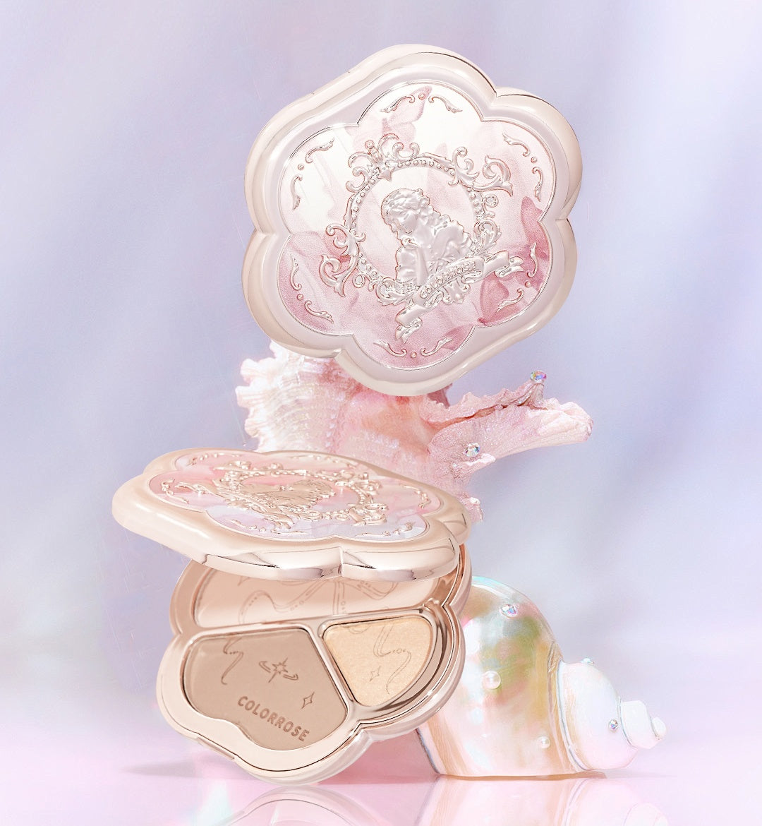 COLORROSE 3-color Contour & Highlighter Makeup Palette T5164