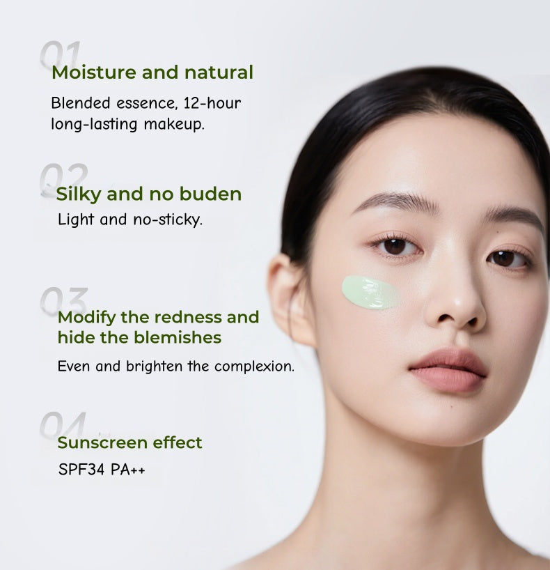 Dermafirm Soothe Oil-control Sun Defense Green Makeup Primer SPF34 PA++ T5097