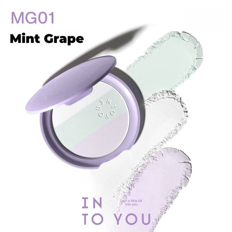 INTO YOU Three-color Oil control & Brighten Silky Pressed Powder T4357
