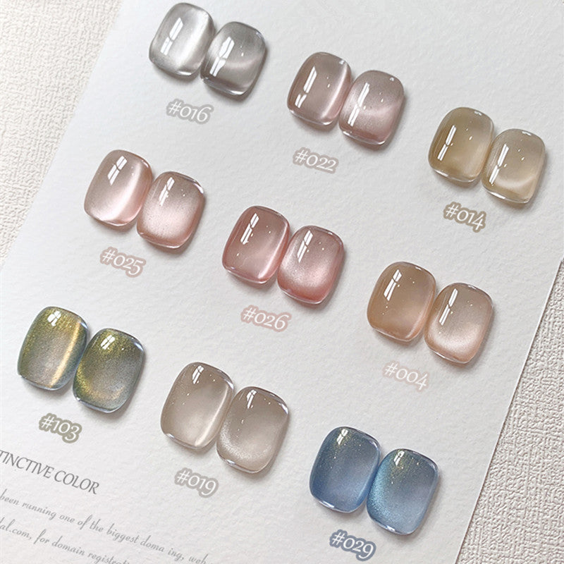 KaSi 15ml Mirror Glass Satin Moonlight Cat Eye Gel Polish T4048