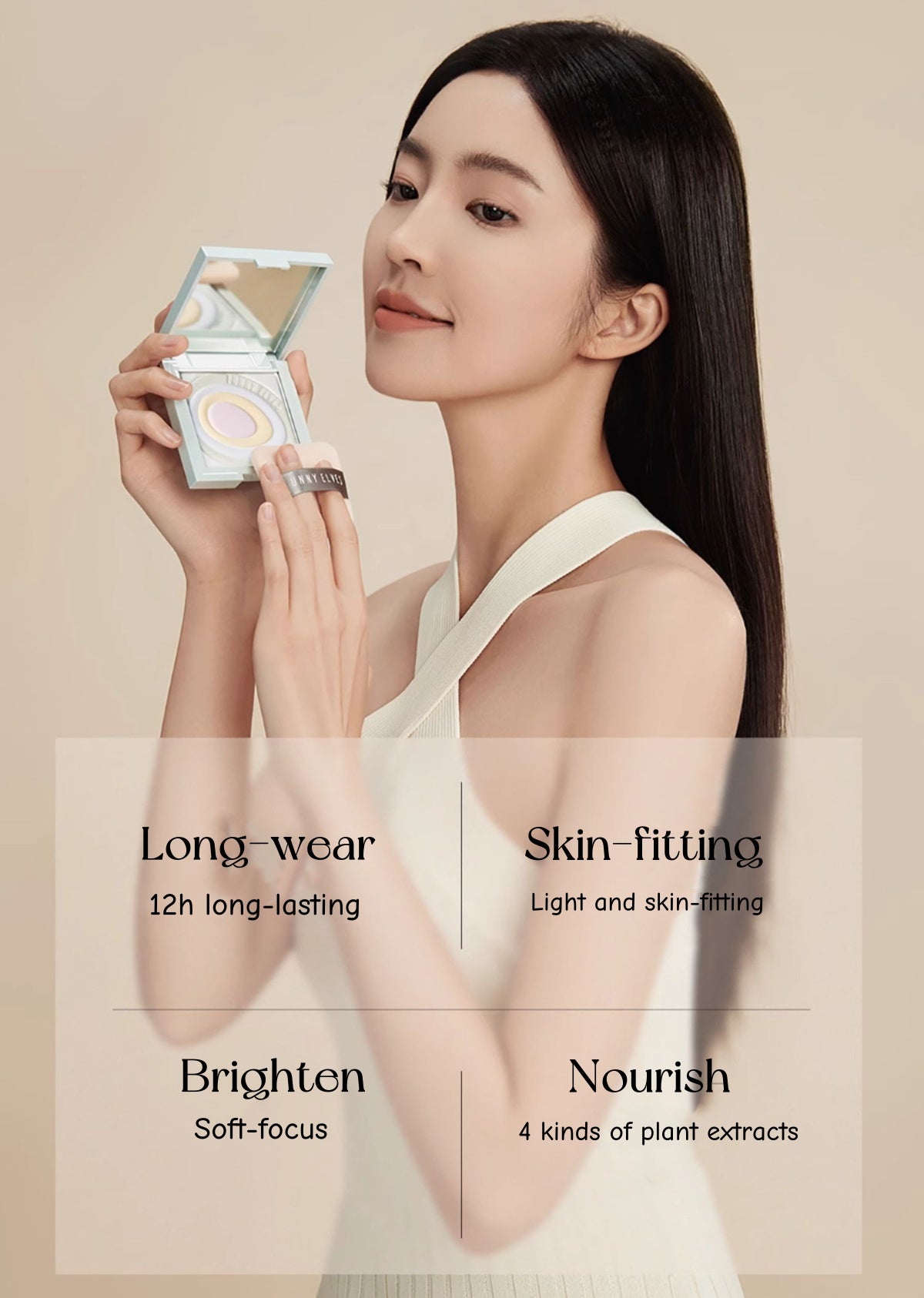 Funny Elves Nebula Long-wear Brighten 5-color Pressed Powder T4824