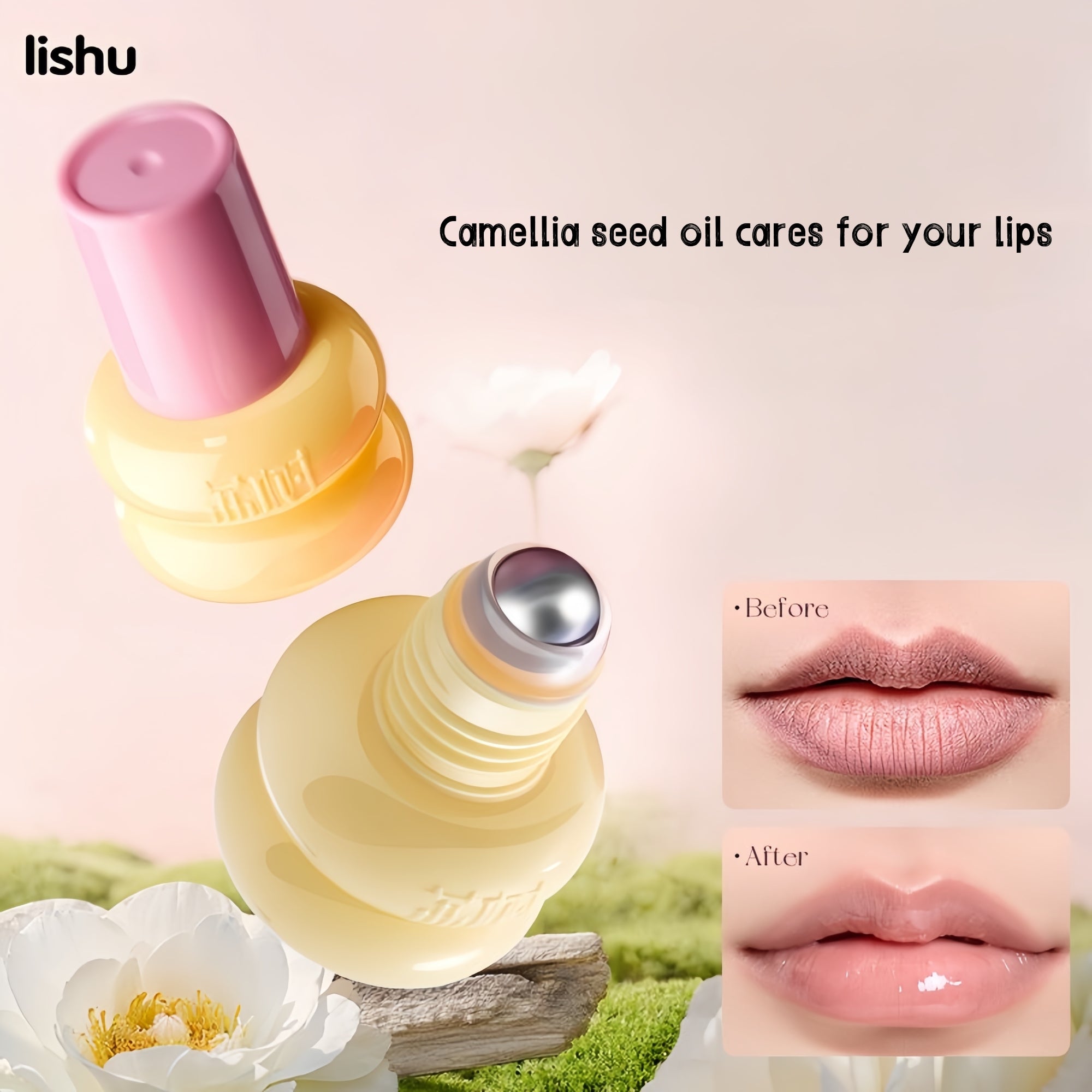 Lishu Camellia Seed Oil Moist & Fade Lip Lines  Lip Care Oil T5207