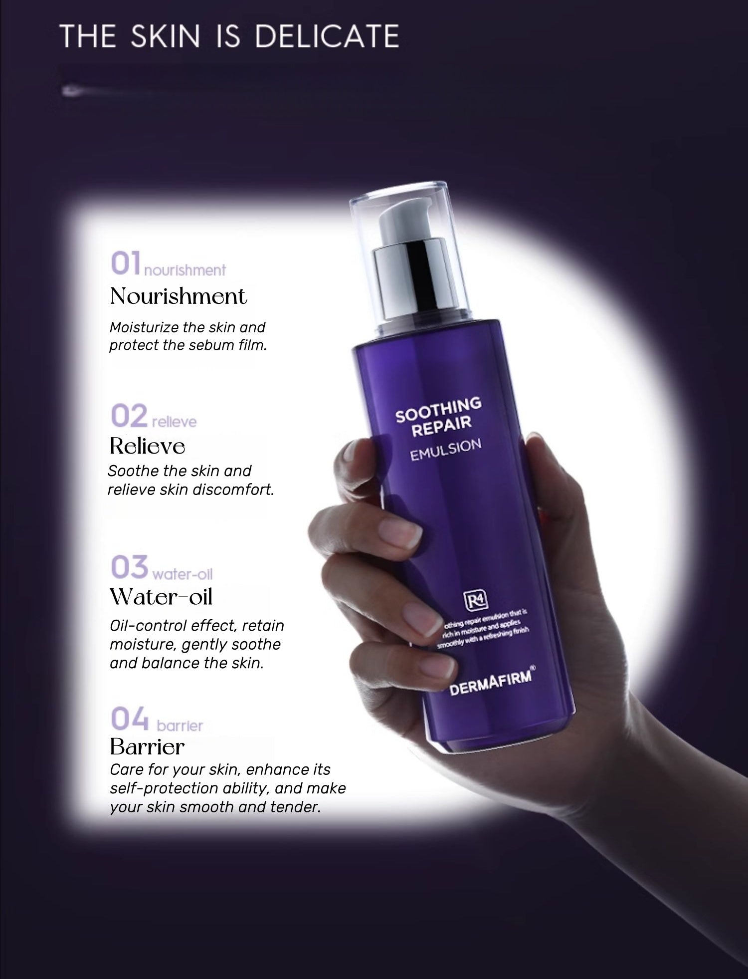 Dermafirm R4 Perilla Soothing Repair Oil-control Moist Emulsion T5099