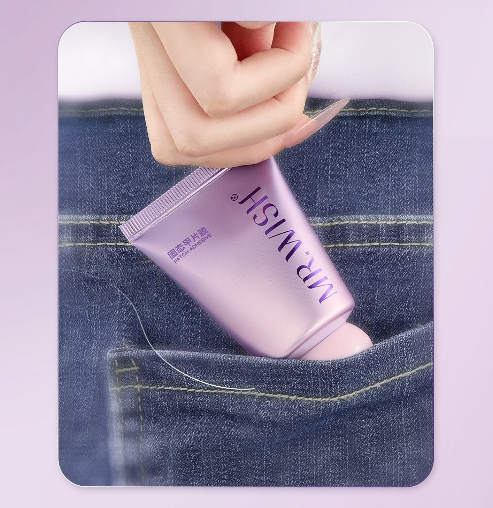MR.WISH Chubby Purple Solid Nail Tips Glue T5770