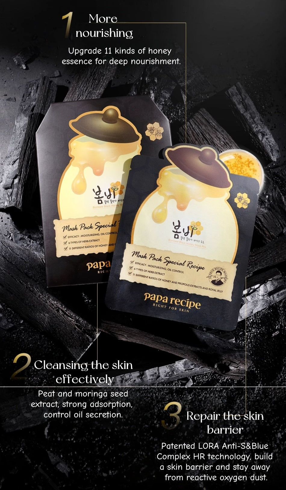 Papa Recipe Black Honey Can Deep Cleansing & Oil-control Facial Mask 20 Pcs T5059