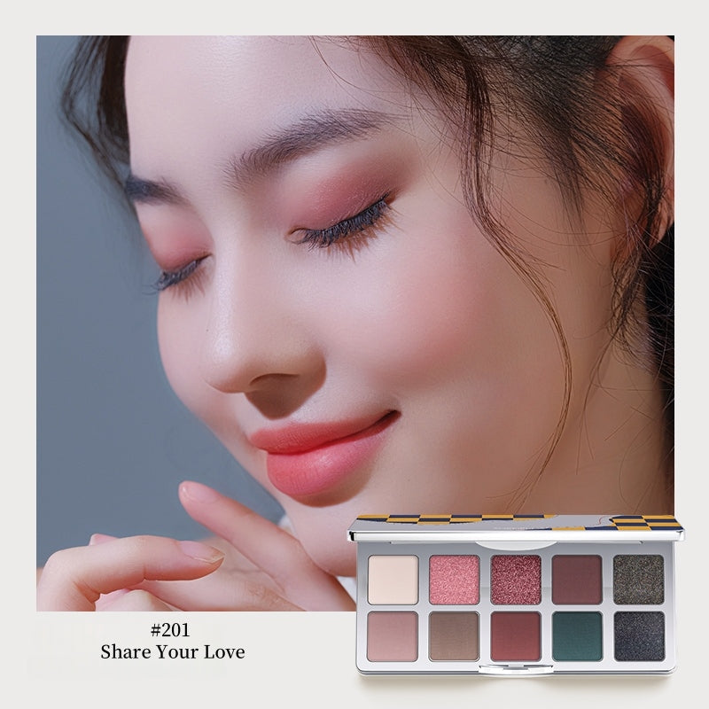 SheDella Checkerboard 10-color Eyeshadow Palette T4449