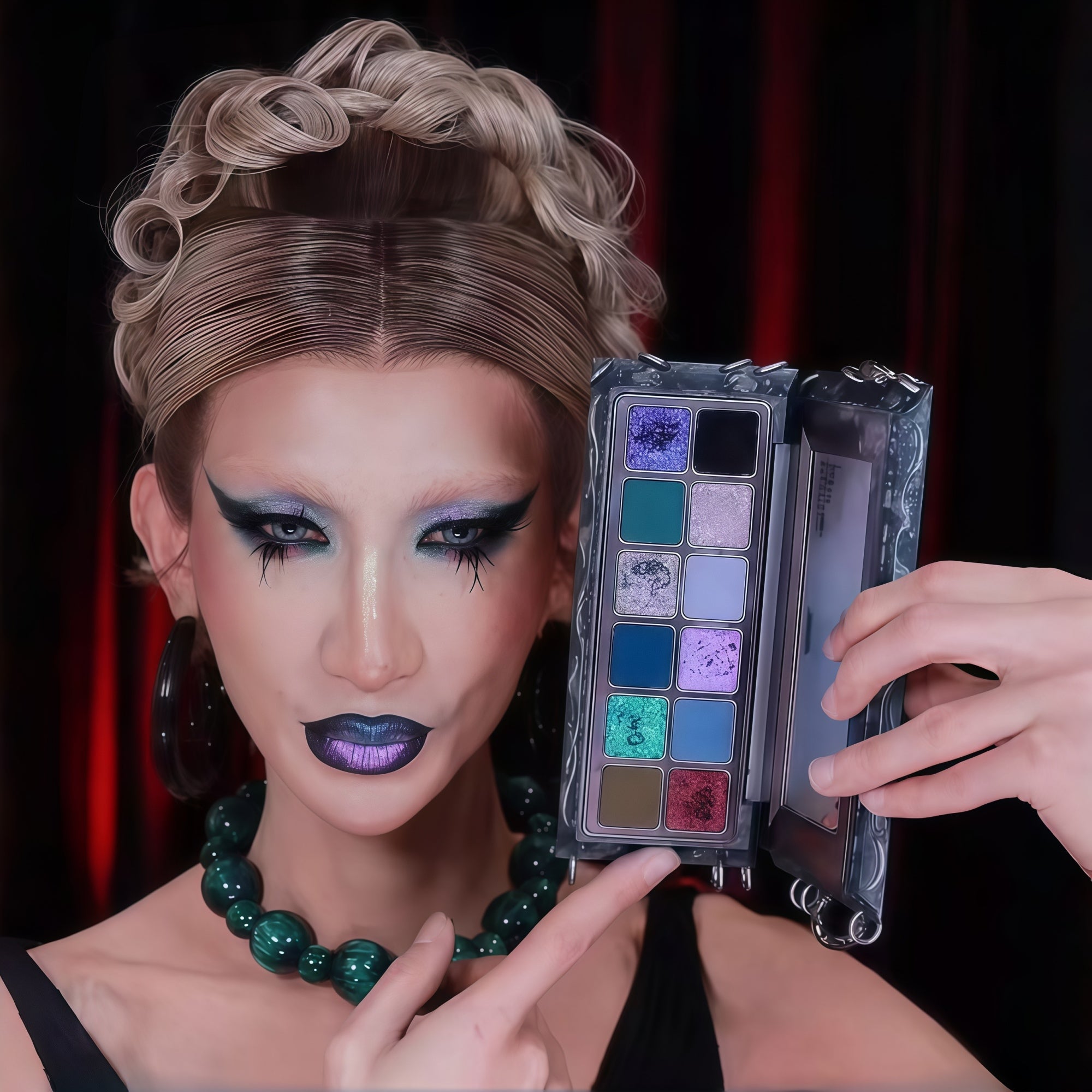 SUGAROCK Dark Dust 12 Color Eyeshadow Palette T5664