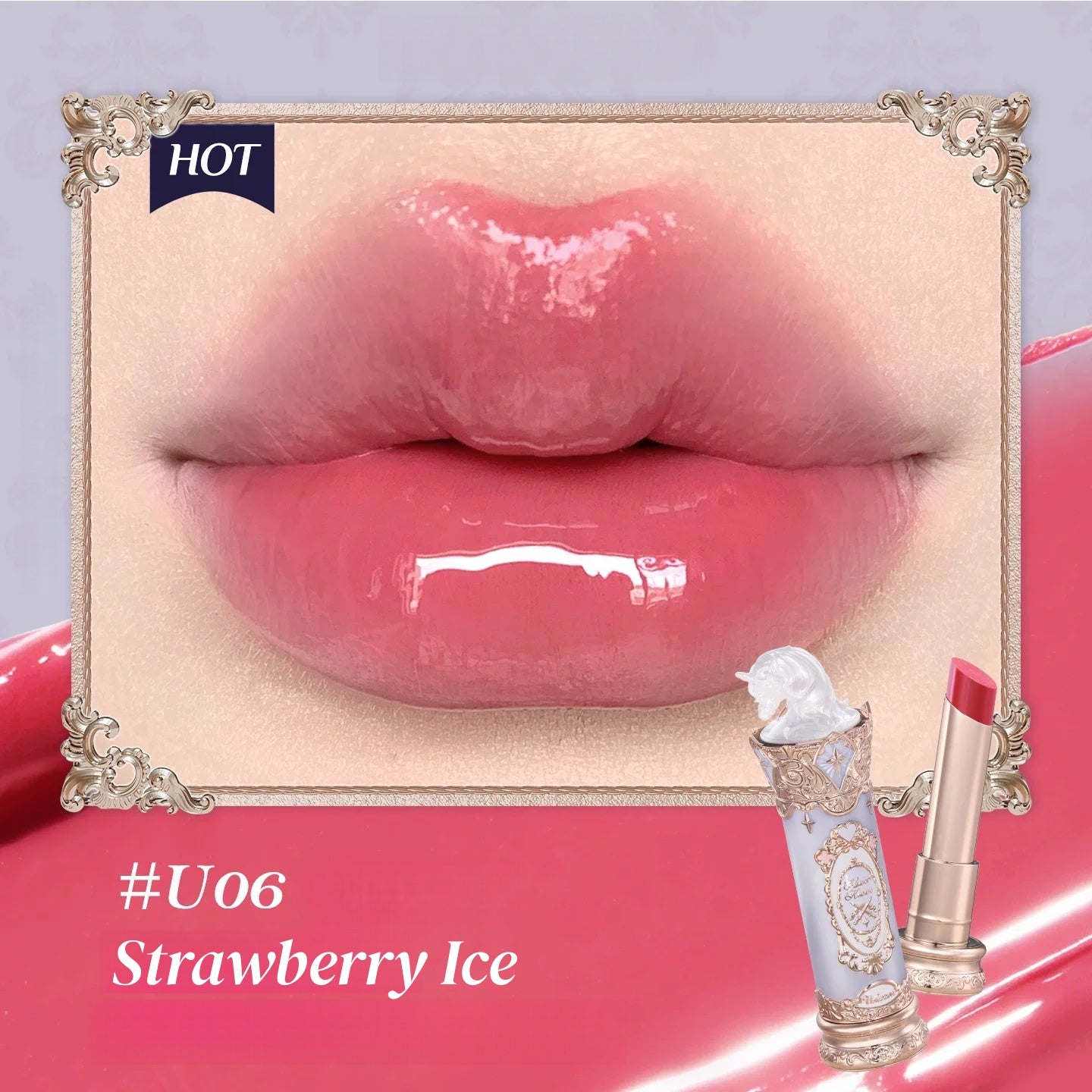 Flower Knows Unicorn Collection Glossy Long-wear Moist Lipstick T5900